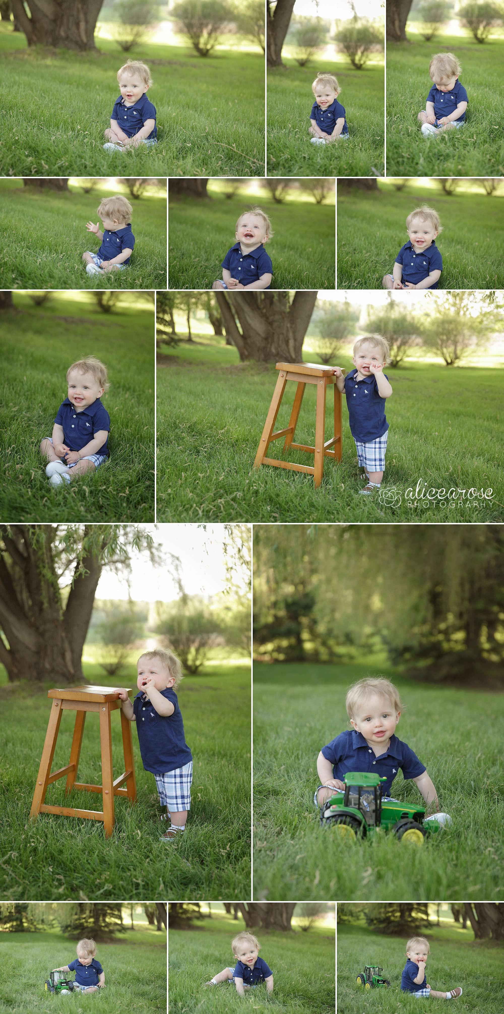 baby photos at home in the backyard in rogers, mn