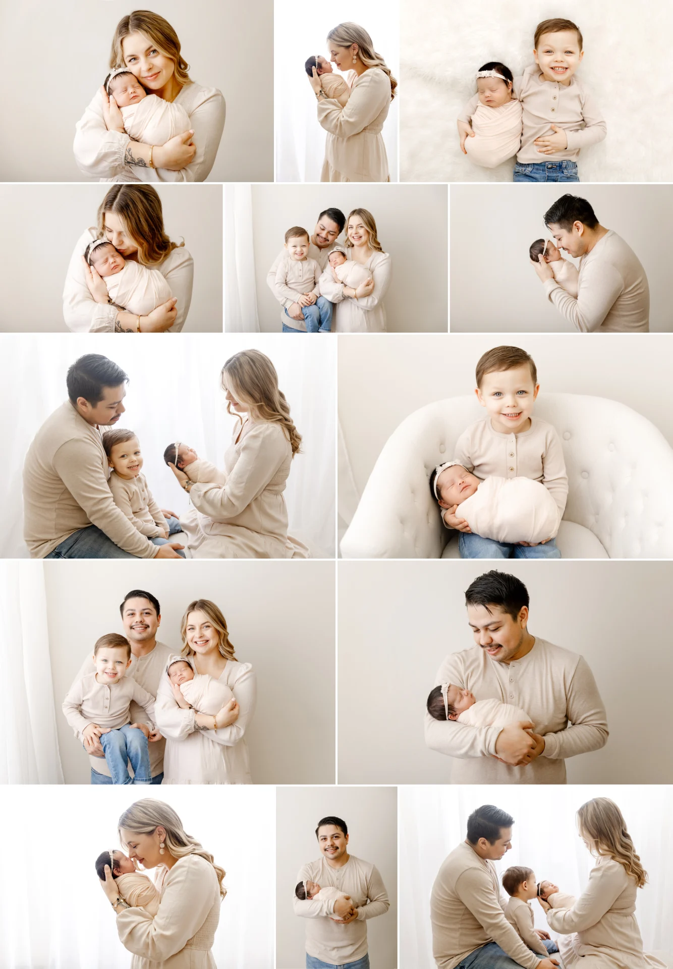 newborn photography studio near dayton mn - posed newborn and family photos