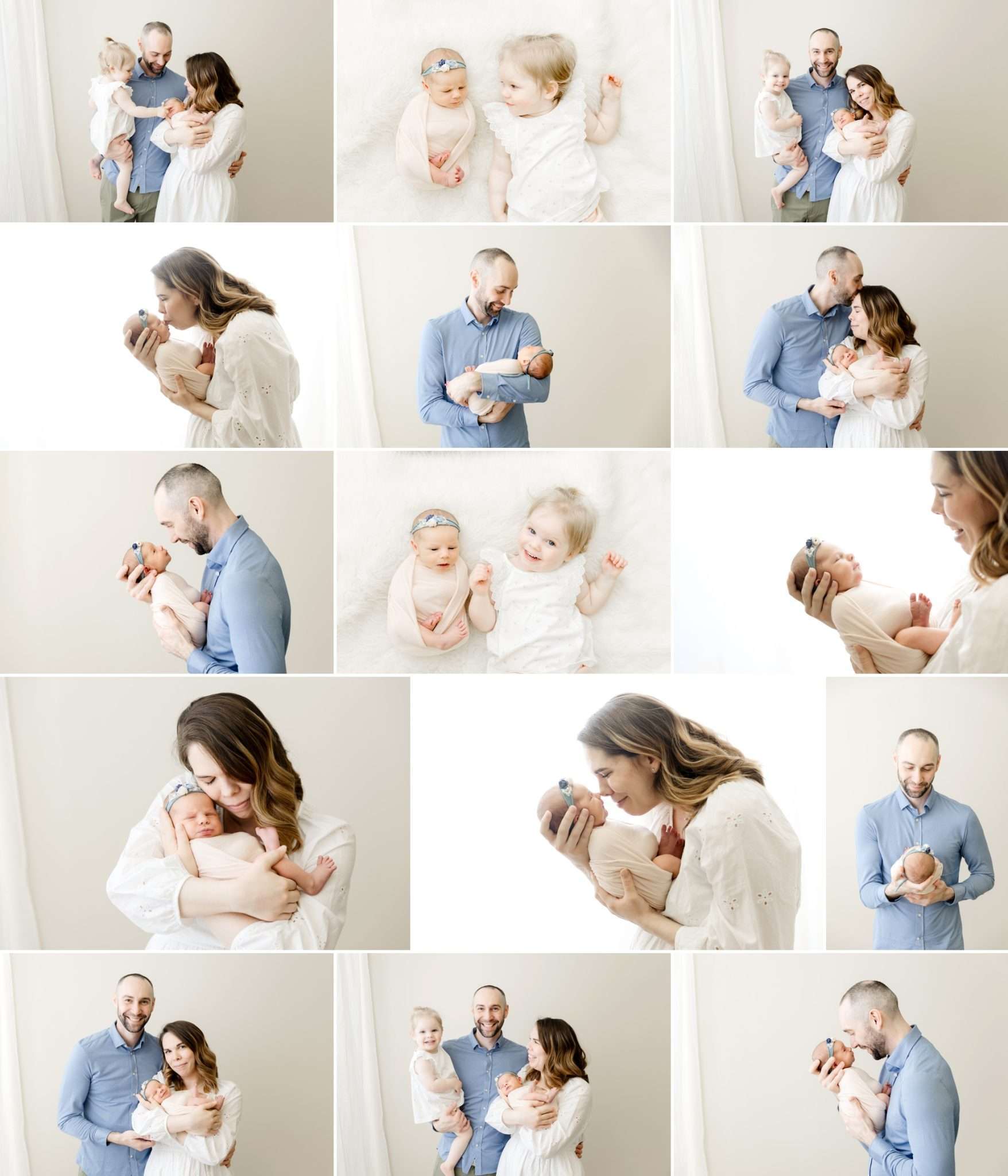 newborn and family photos in the studio with newborn photographer near Hugo MN