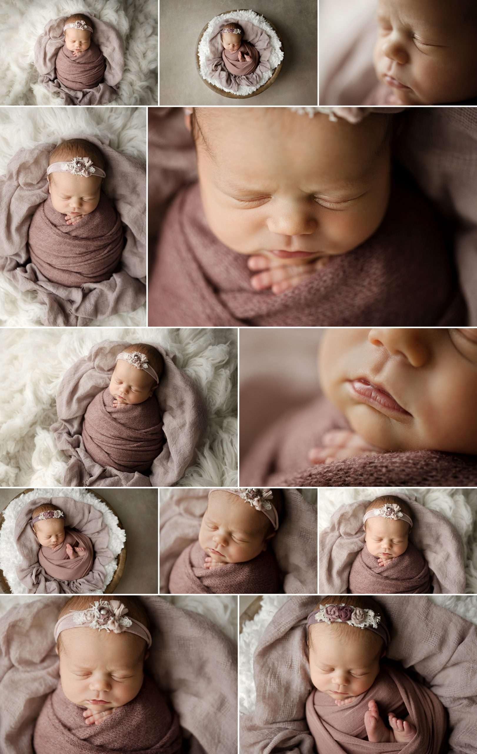 beautifully posed baby girl with newborn photographer near Osseo mn