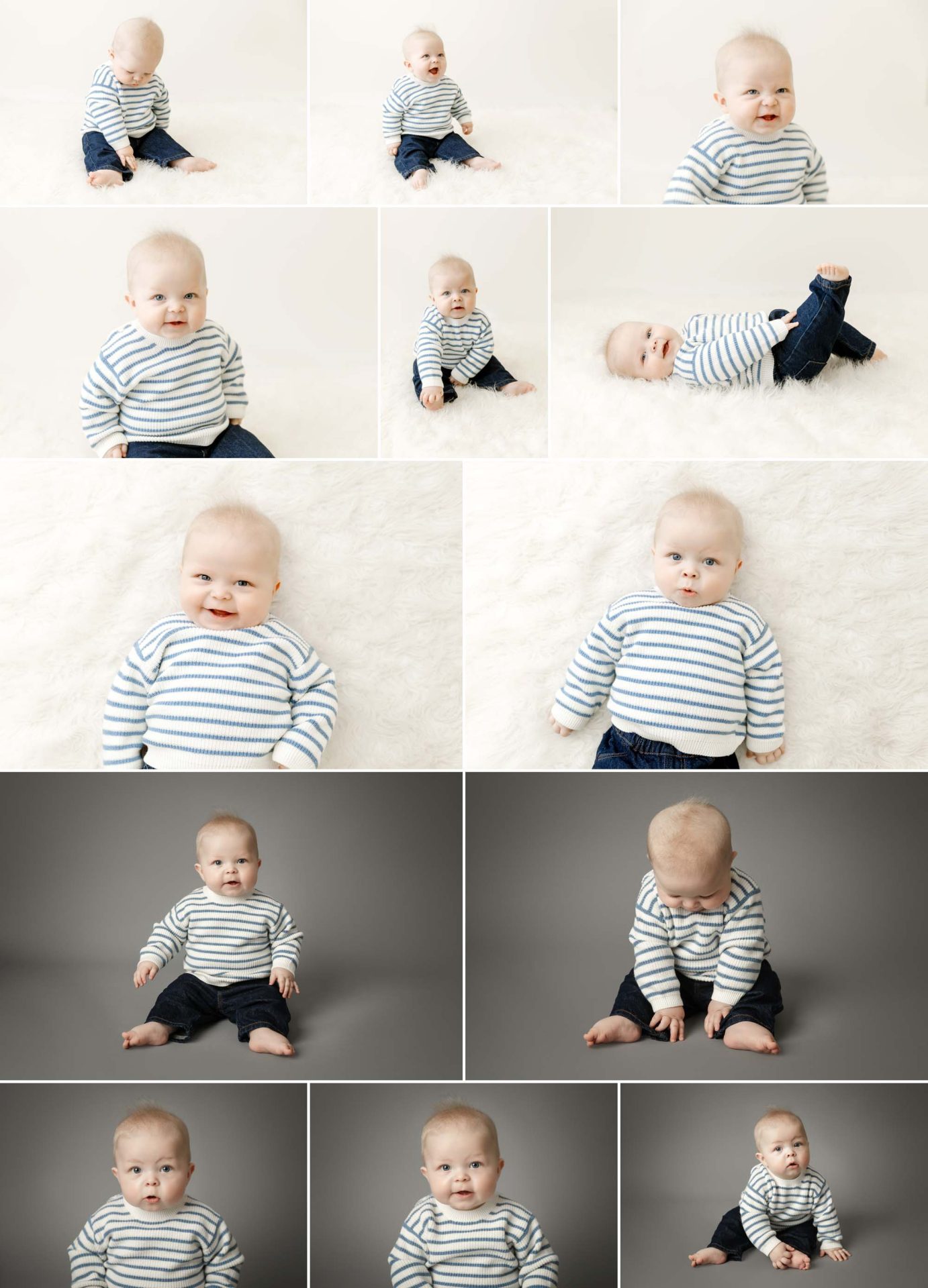 6 month baby boy portraits at maple grove baby photography studio