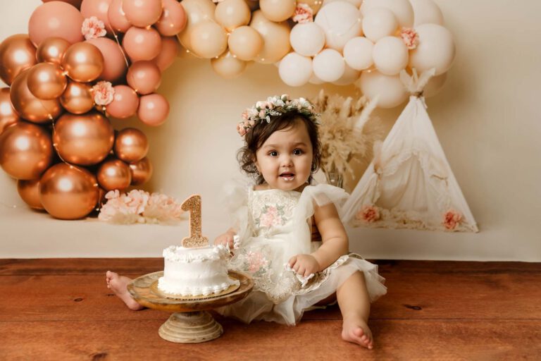 boho girl one year birthday photos minneapolis mn