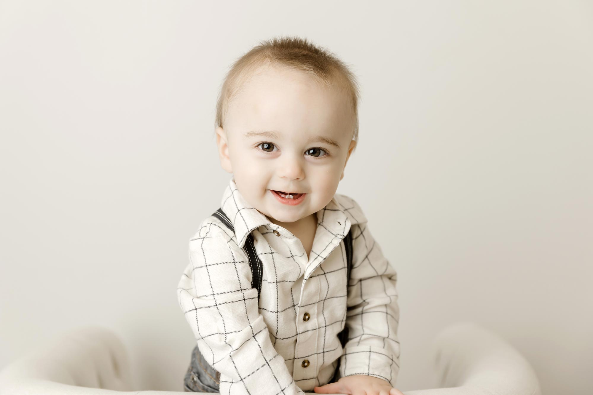 sitter session baby boy milestone portrait in minneapolis mn