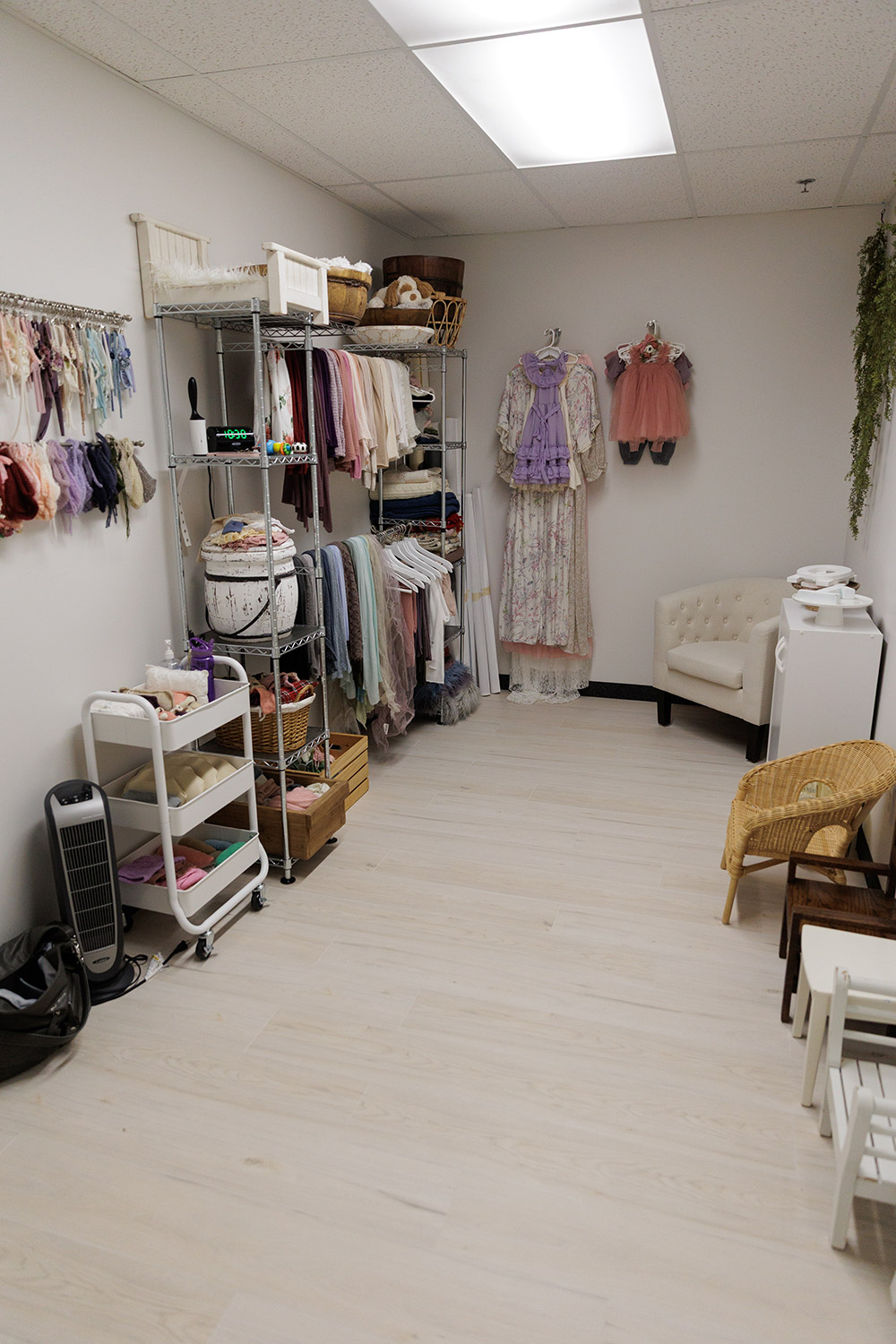photography studio storage area